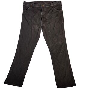 Vintage Wrangler Jeans Men's 42X32 Black Bootcut Cotton Made in USA 13MWZWK